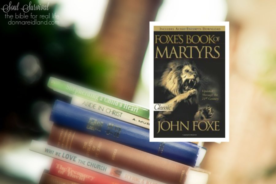 Foxe's Book of Martyrs | Each week I feature a book that I consider a valuable resource. This week's feature is Foxe's Book of Martyrs by John Foxe, edited by Harold J. Chadwick. John Foxe was a 16th-century English historian best known for writing this book. It gives a detailed account of Christian martyrs throughout Western history. His book is about courageous men, women, and children who have been tortured and killed because of their confessions of faith in Jesus Christ as Lord and Savior. But, even more, it's a book about God's amazing grace that enabled them to endure persecutions and often horrible deaths. #martyrs #persecution
