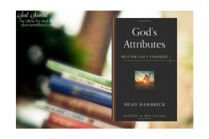 A stack of books with the cover of God's Attributes: Rest for Life's Struggles by Brad Hambrick.