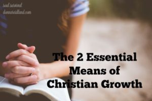 The 2 Essential Means of Christian Growth - I've noticed that most people either find prayer a natural part of their Christian life or thoroughly enjoy studying the Bible. But rarely, have a met someone who says both come easily and naturally to them. Yet, it's the two of them working together that are God's essential means of Christian growth.