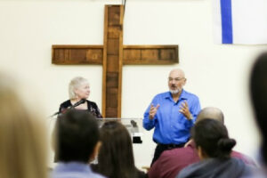 Mike and Donna Reidland teaching at a marriage conference.