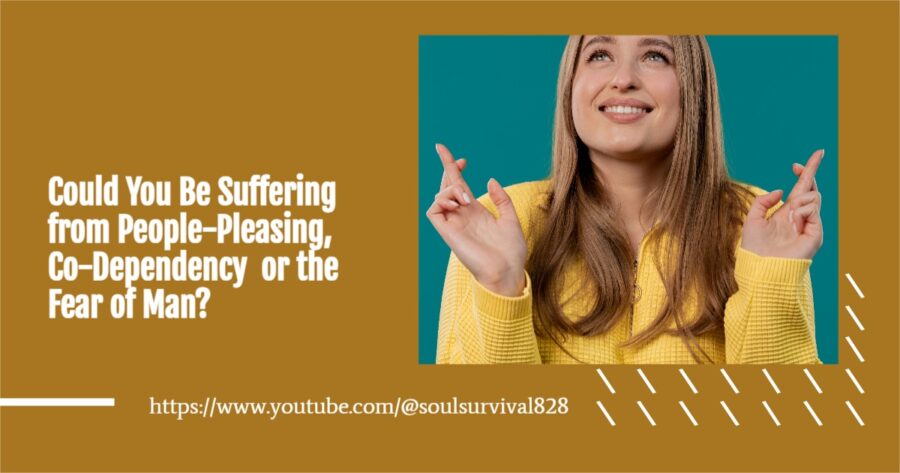 Woman looking up with her fingers crossed with text that reads, Could You Be Suffering from People Pleasing or the Fear of Man?