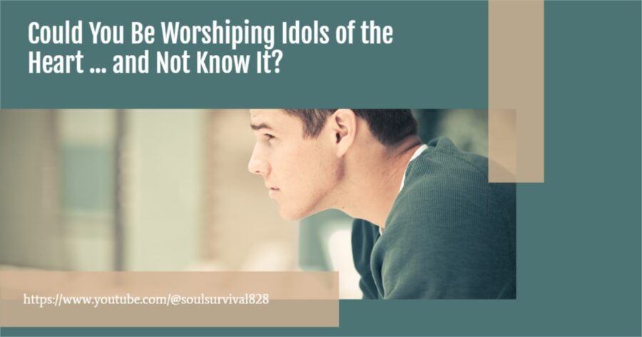 Young man with a wondering expression on his face with text that reads, Could you be worshiping idols?