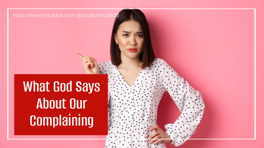 Young woman with a complaining expression against a pink background with text that reads, What God Says About Our Complaining