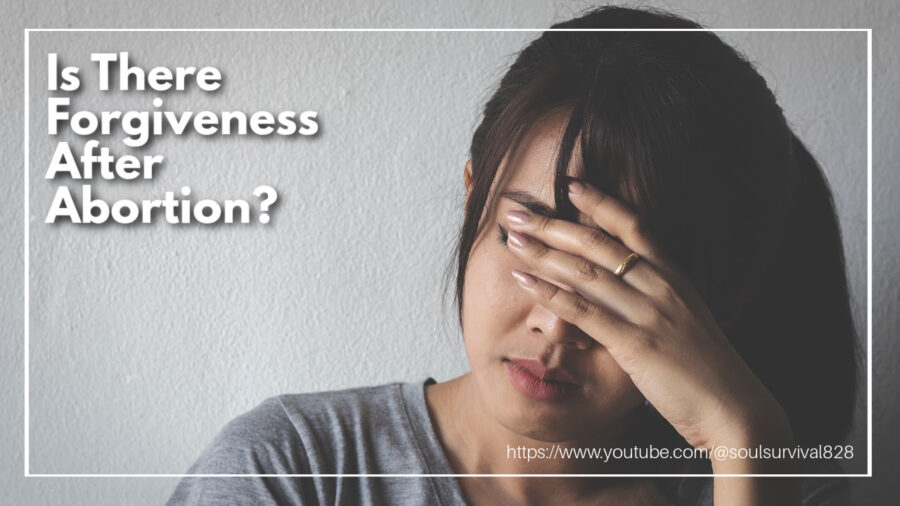 Depressed young Asian woman with text that reads: Is There Forgiveness After Abortion?