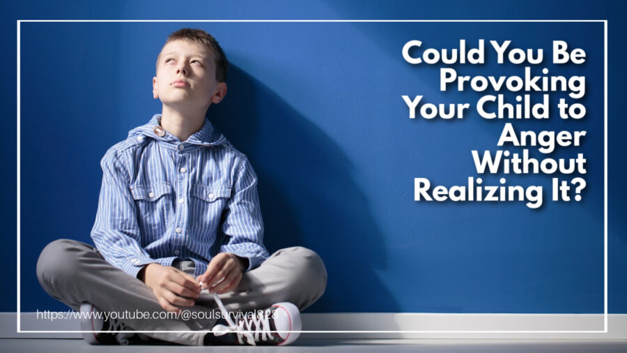 Angry young boy looking off into the distance with text that reads: Could You Be Provoking Your Child to Anger Without Realizing It?