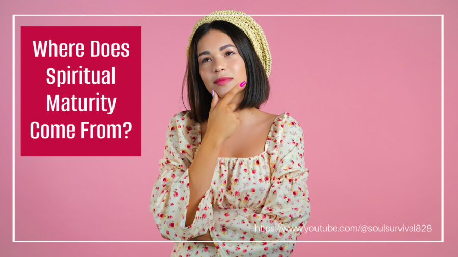 Young woman with a questioning expression and text that reads, Where Does Spiritual Maturity Come From?