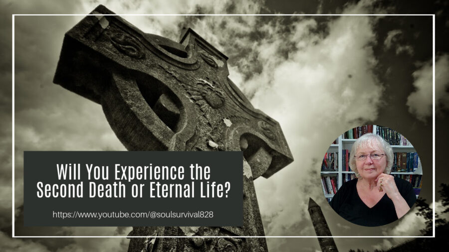Old religious tombstone with text that reads, Will You Experience the Second Death or Eternal Life?