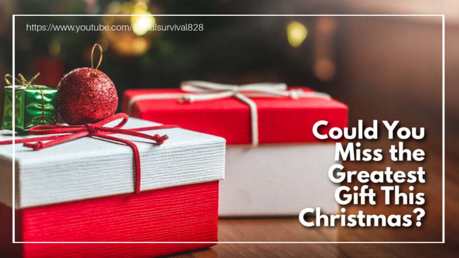Gift box under a Christmas tree with text that reads: Could You Miss the Greatest Gift This Christmas?