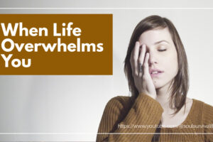 Woman with her hand up to her face with text that reads, When You're at Your Wits' End