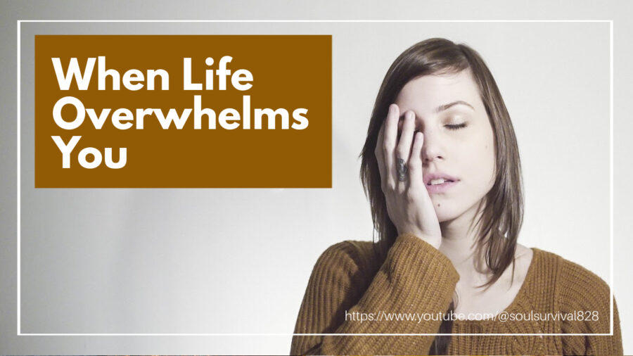 Woman with her hand up to her face with text that reads, When You're at Your Wits' End