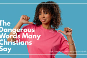 Boastful woman in a pink t-shirt with text that reads: The Dangerous Words Many Christians Say