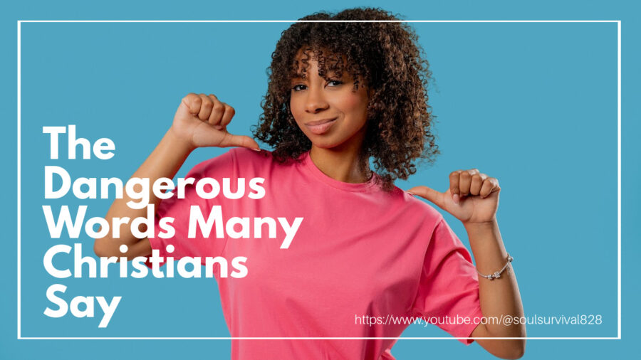 Boastful woman in a pink t-shirt with text that reads: The Dangerous Words Many Christians Say